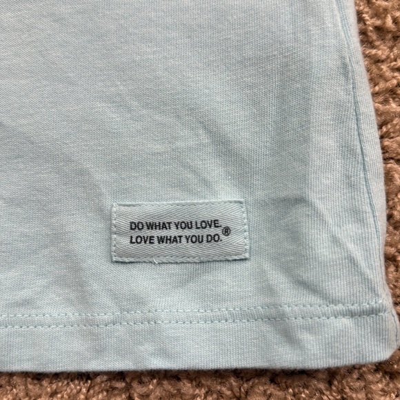 LIFE IS GOOD Dog Lovers Crusher Tee Super Soft Light Blue Women’s Size M - Picture 4 of 7